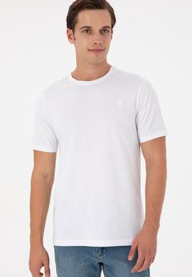 Erkek Beyaz Basic Tişört - 50294224003