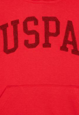 Kız Çocuk Kırmızı Kapüşonlu Basic Sweatshirt - 50296388088