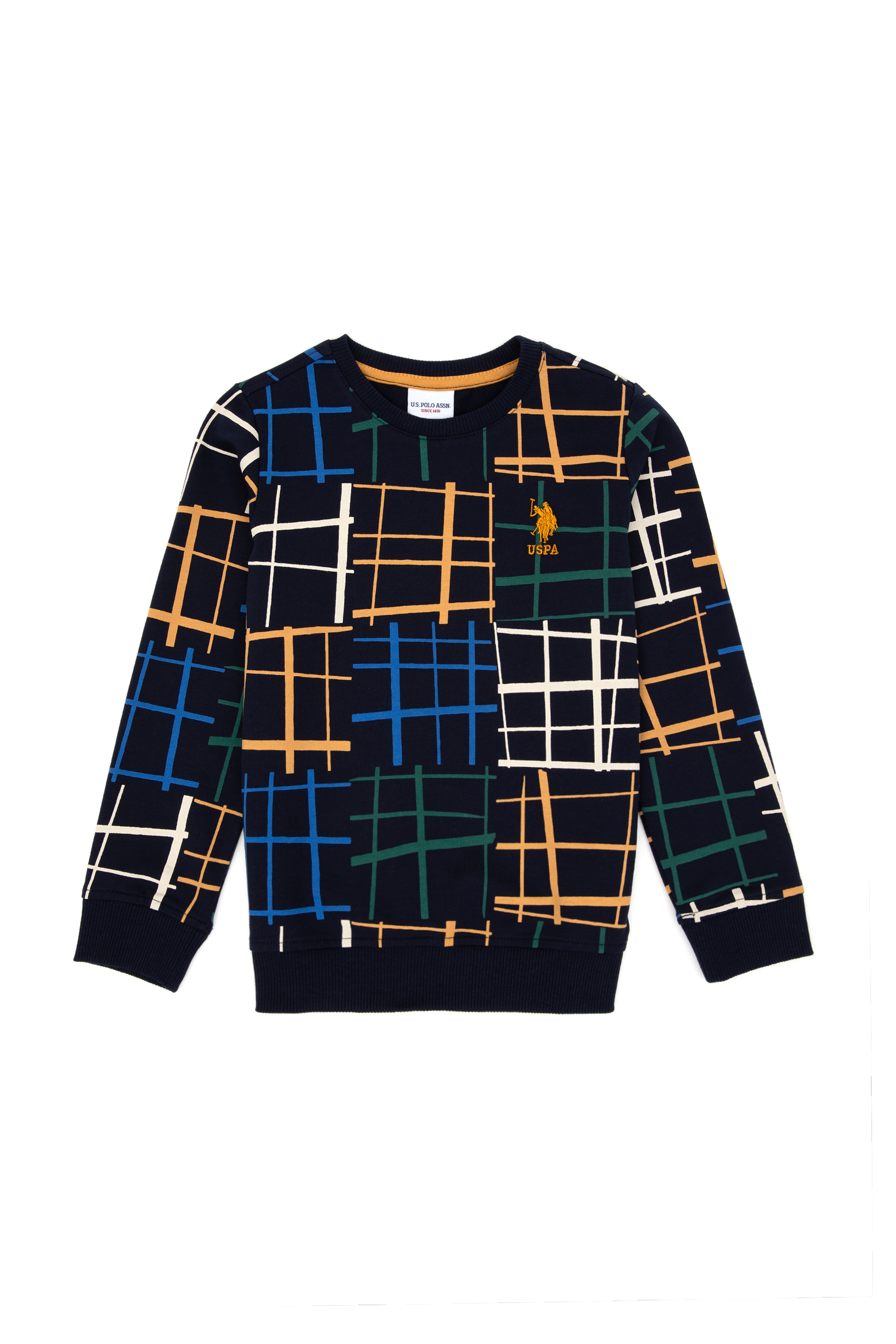 Erkek Çocuk Lacivert Bisiklet Yaka Sweatshirt - Image 1
