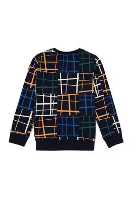 Erkek Çocuk Lacivert Bisiklet Yaka Sweatshirt - 50290661031