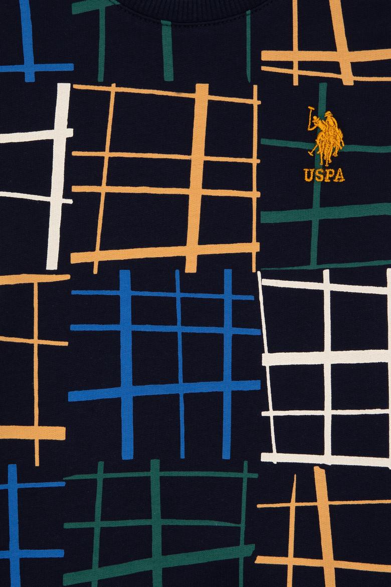 Erkek Çocuk Lacivert Bisiklet Yaka Sweatshirt - 50290661031