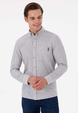 Erkek Gri Uzun Kollu Gömlek - 50291391007