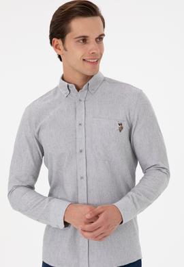 Erkek Gri Uzun Kollu Gömlek - 50291391007