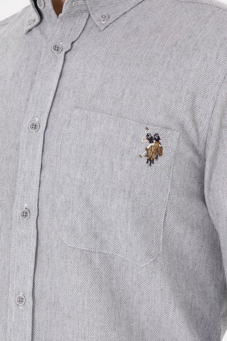 Erkek Gri Uzun Kollu Gömlek - 50291391007