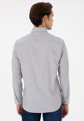 Erkek Gri Uzun Kollu Gömlek - 50291391007