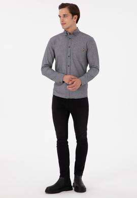 Erkek Lacivert Uzun Kollu Gömlek - 50291391016