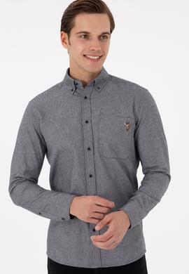 Erkek Lacivert Uzun Kollu Gömlek - 50291391016