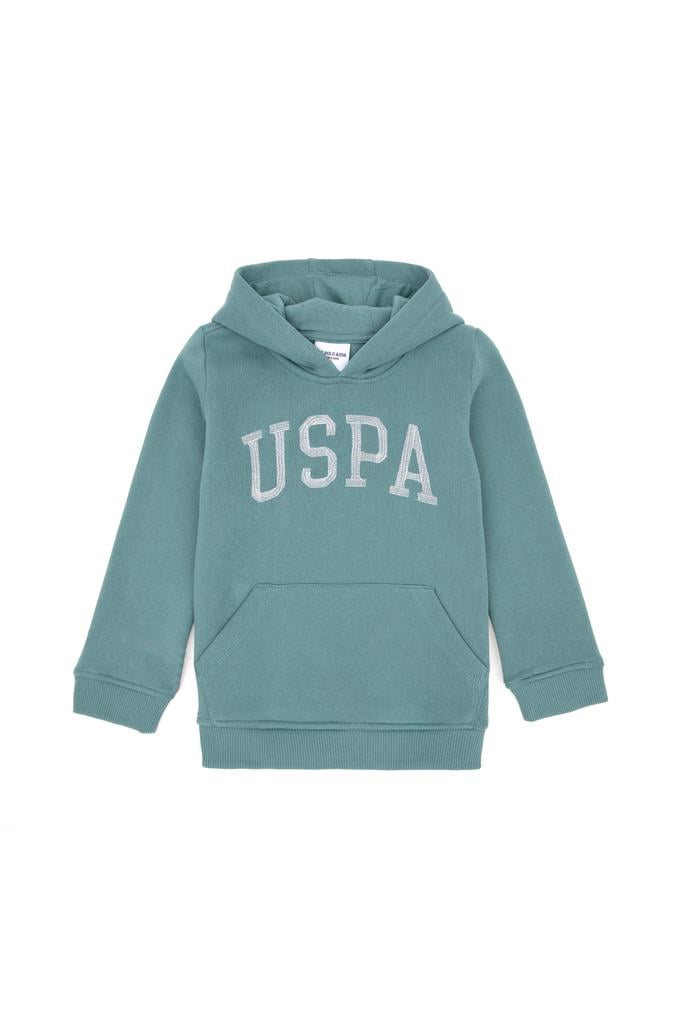 Kız Çocuk Mint Kapüşonlu Basic Sweatshirt
