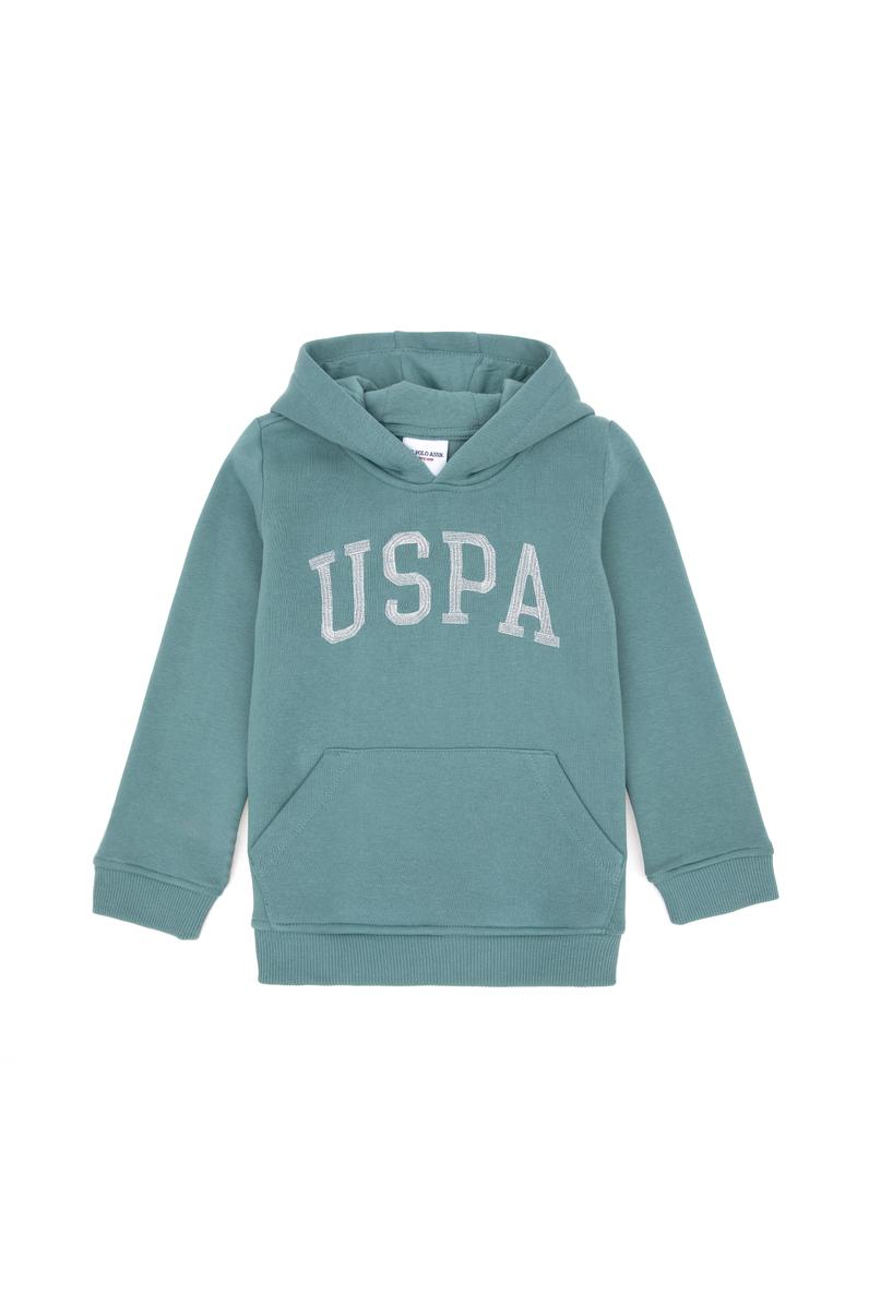 Kız Çocuk Mint Kapüşonlu Basic Sweatshirt