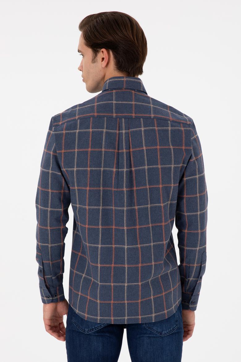 Erkek Lacivert Uzun Kollu Gömlek - 50296535001