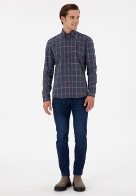 Erkek Lacivert Uzun Kollu Gömlek - 50296535001