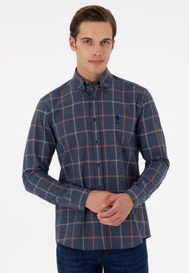 Erkek Lacivert Uzun Kollu Gömlek - 50296535001