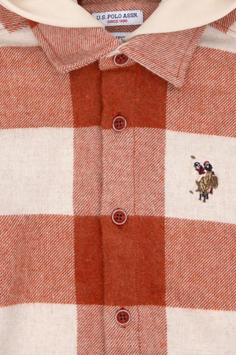 Erkek Çocuk Kiremit Uzun Kollu Gömlek