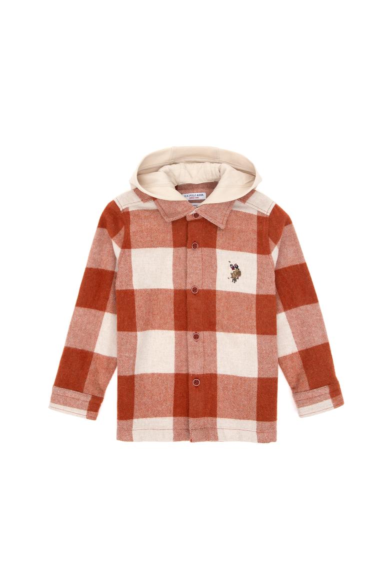 Erkek Çocuk Kiremit Uzun Kollu Gömlek