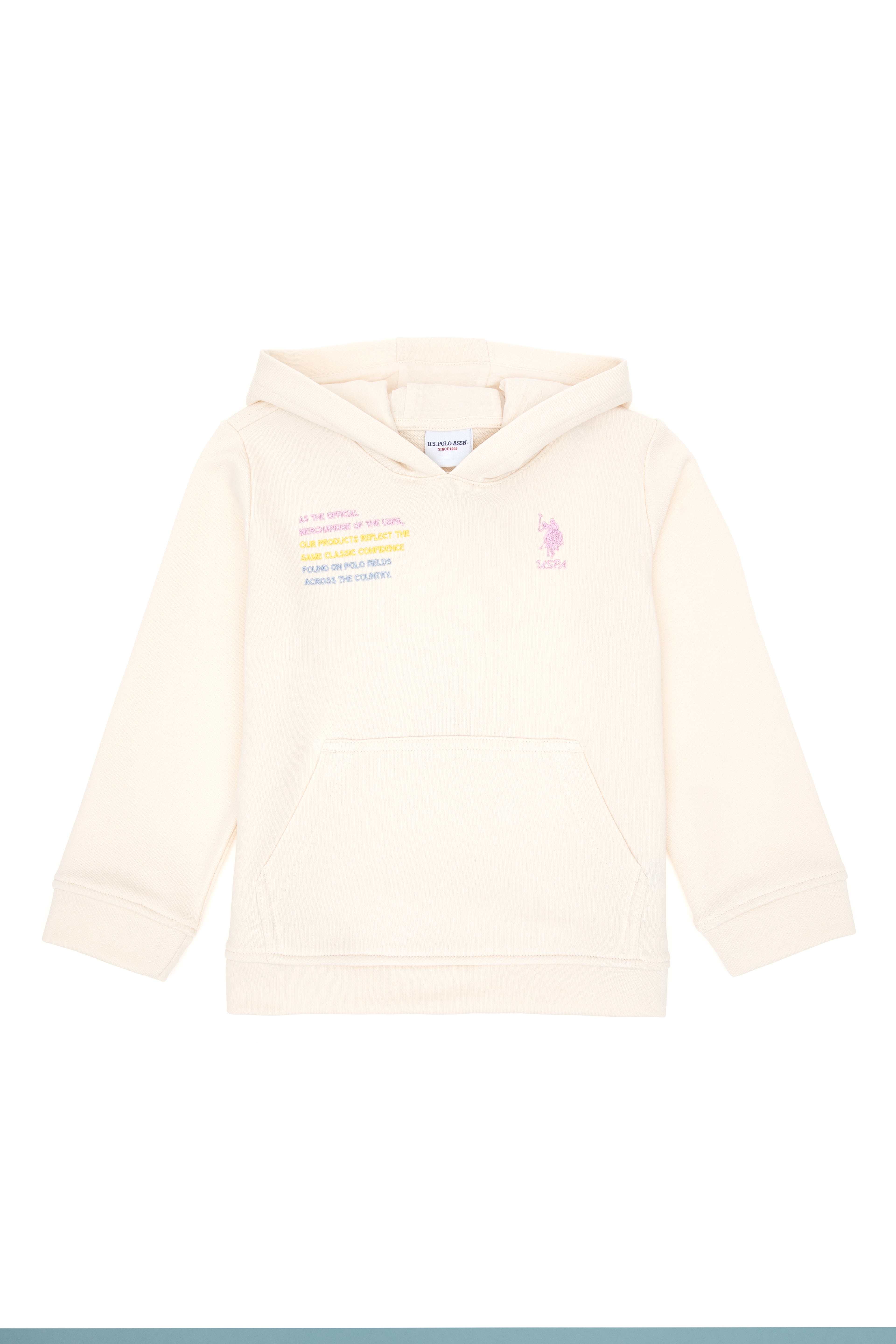Kız Çocuk Krem Kapüşonlu Sweatshirt - Image 2