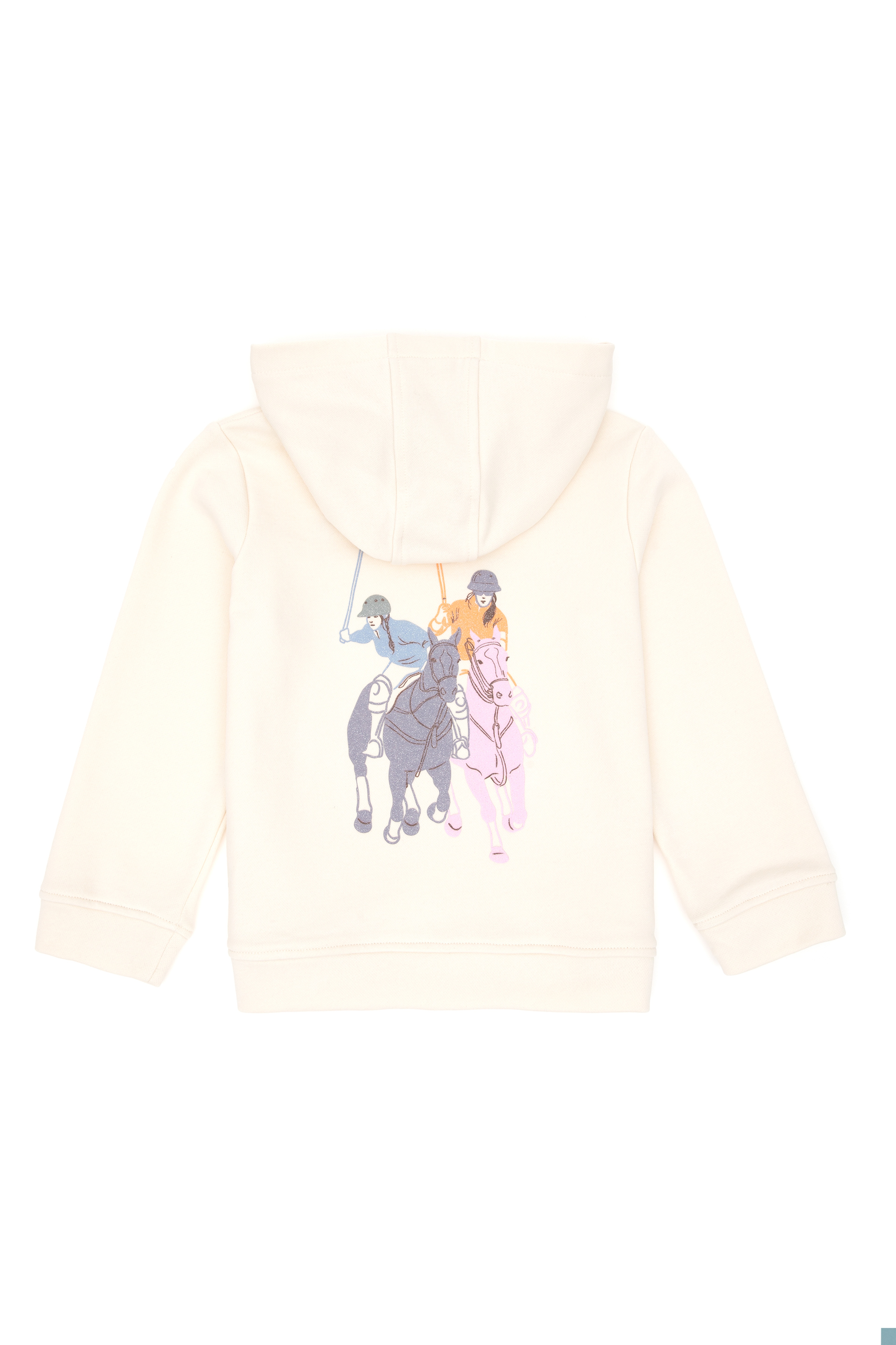 Kız Çocuk Krem Kapüşonlu Sweatshirt - Image 3