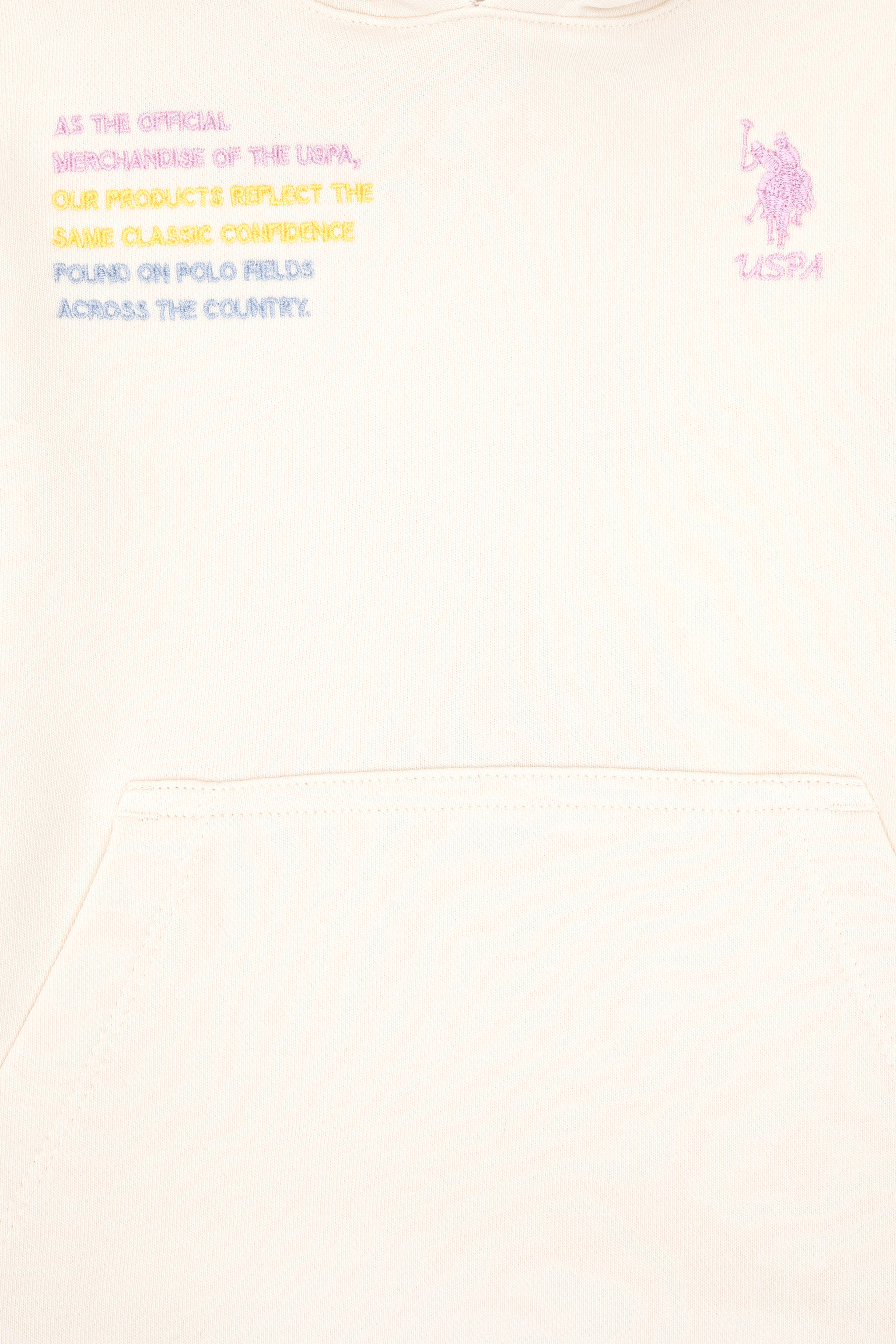Kız Çocuk Krem Kapüşonlu Sweatshirt - Image 4