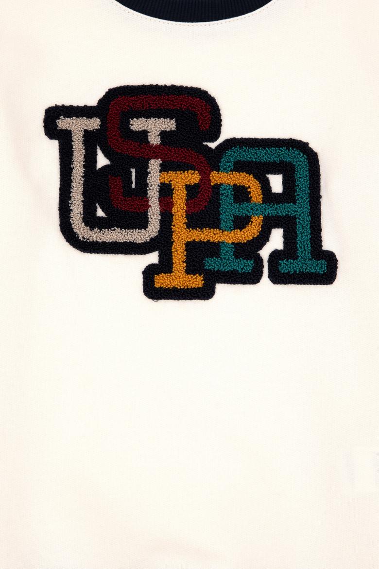 Erkek Çocuk Krem Bisiklet Yaka Sweatshirt - 50290761006