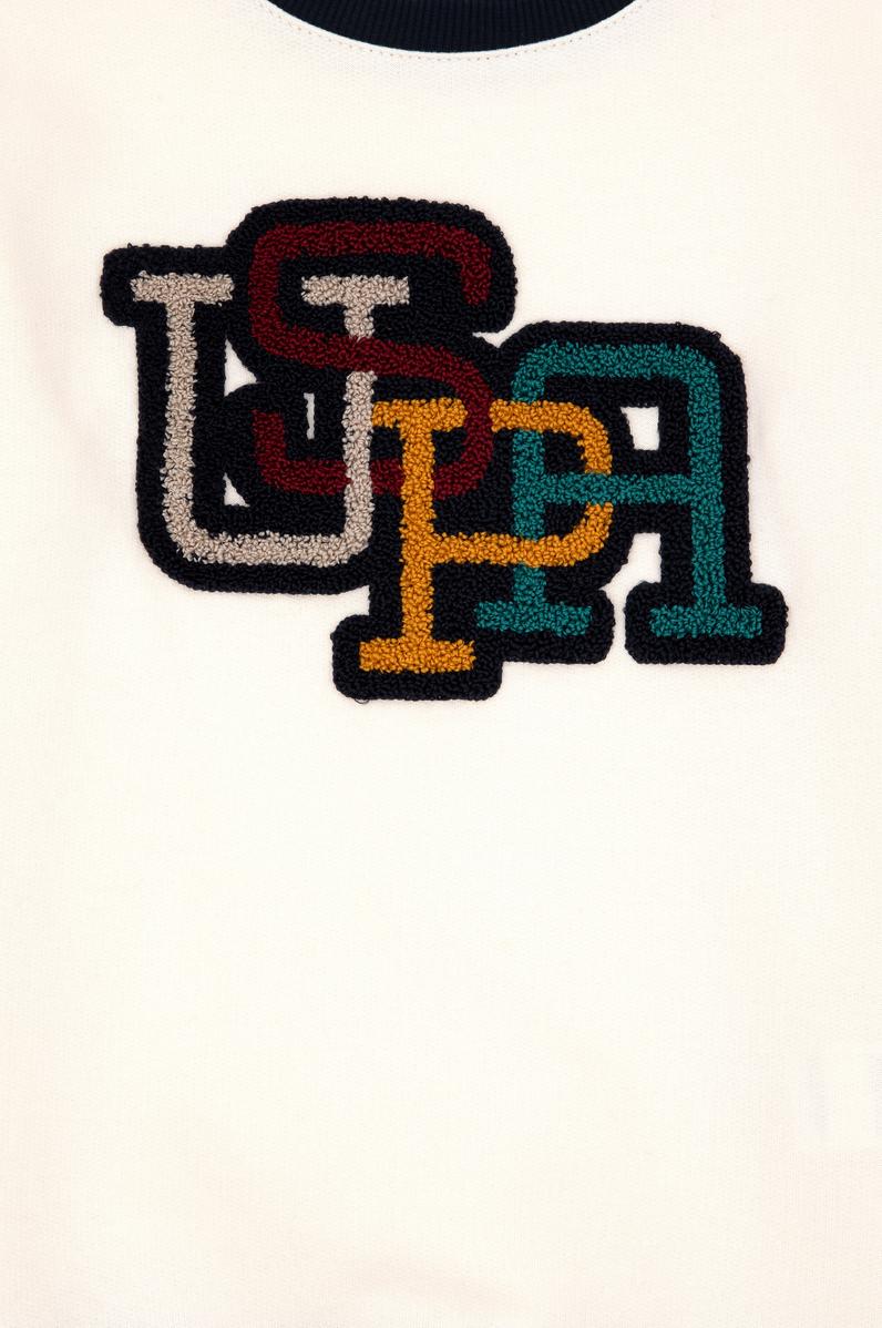 Erkek Çocuk Krem Bisiklet Yaka Sweatshirt