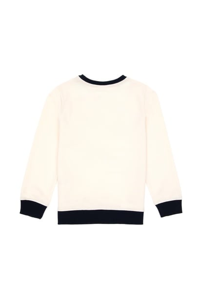 Erkek Çocuk Krem Bisiklet Yaka Sweatshirt