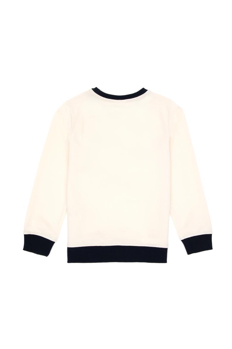 Erkek Çocuk Krem Bisiklet Yaka Sweatshirt - 50290761006