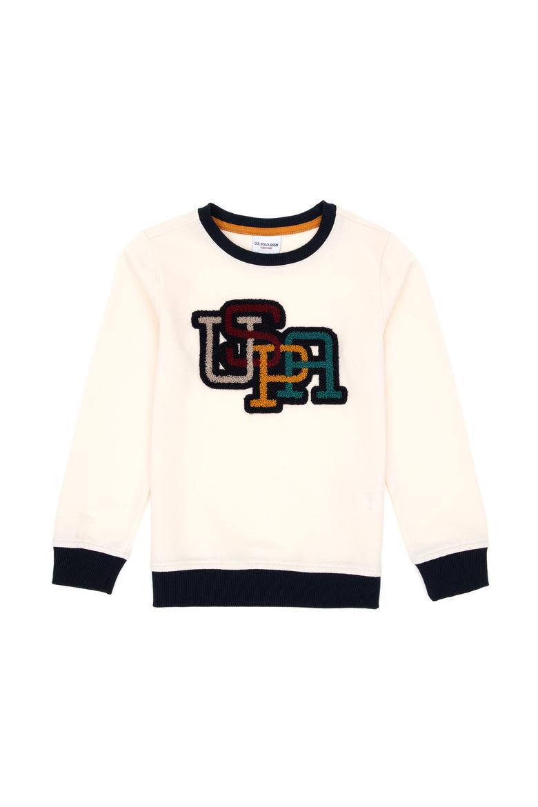 Erkek Çocuk Krem Bisiklet Yaka Sweatshirt - 50290761006