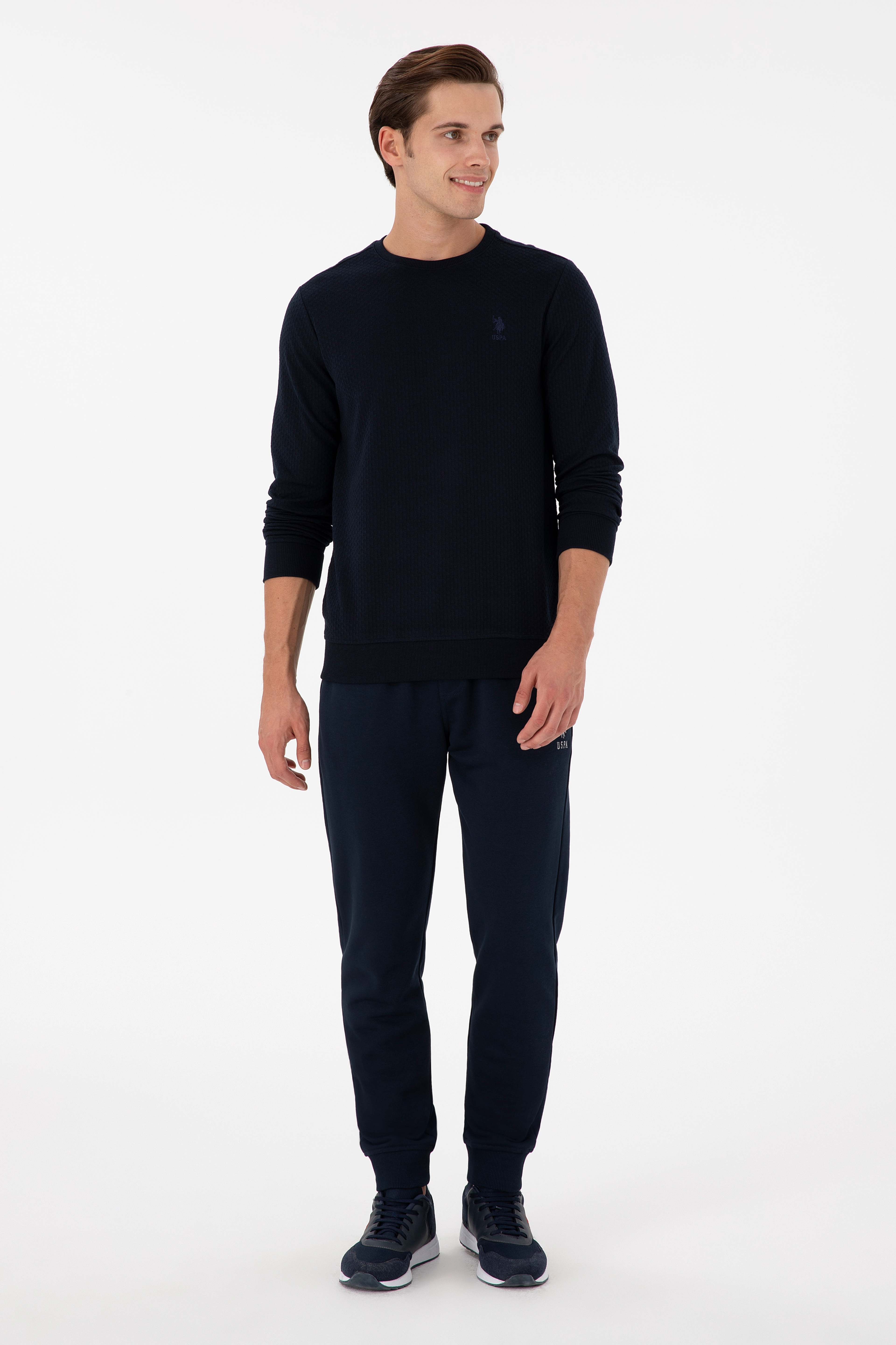 Erkek Lacivert Sweatshirt - Image 4