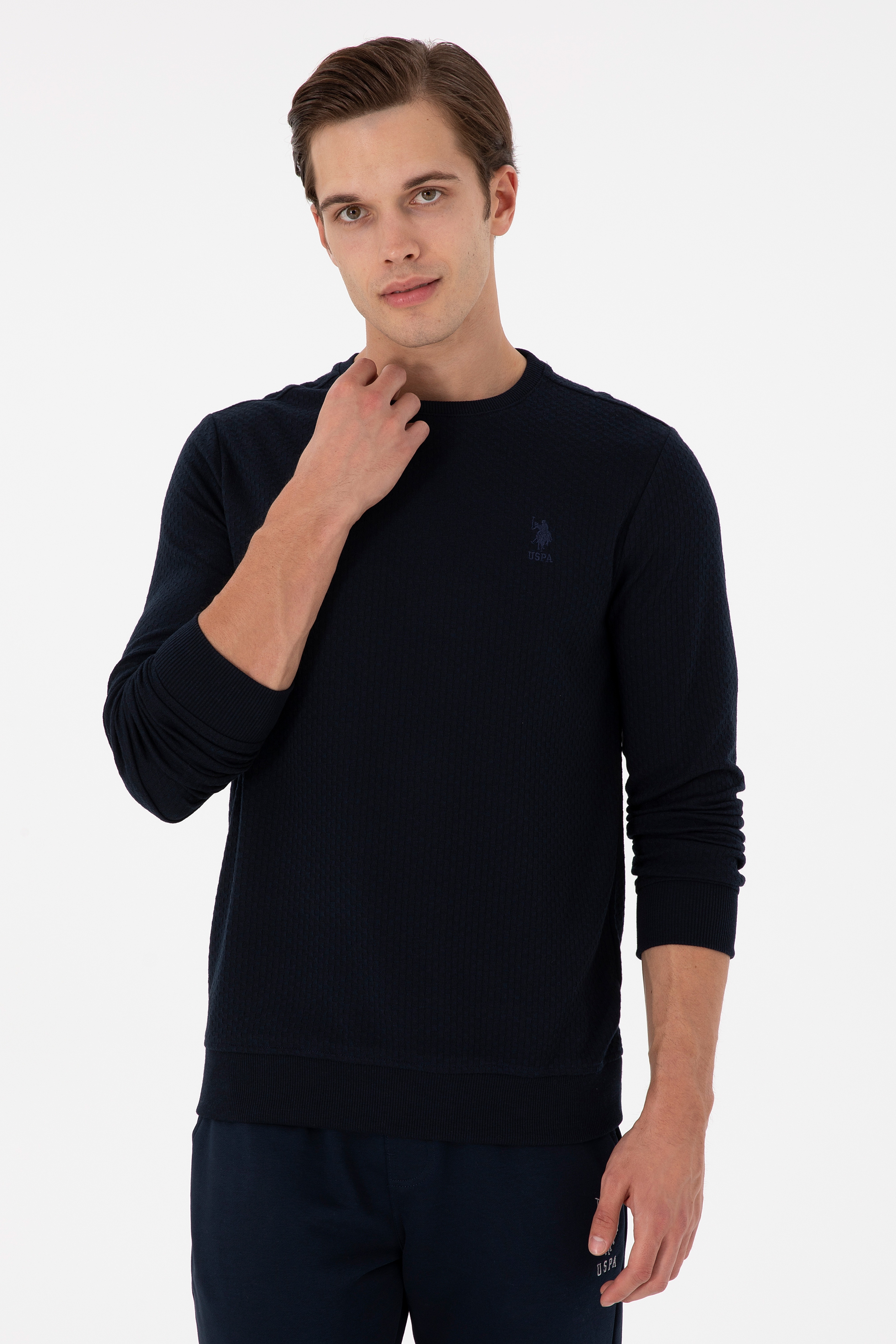Erkek Lacivert Sweatshirt - Image 1