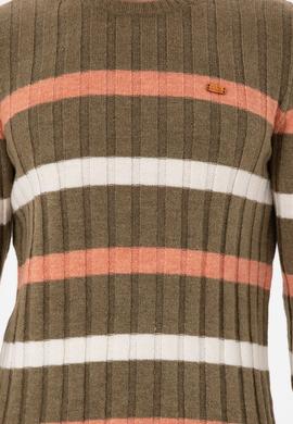 Erkek Regular Fit Bisiklet Yaka Haki Kazak - 50293109006