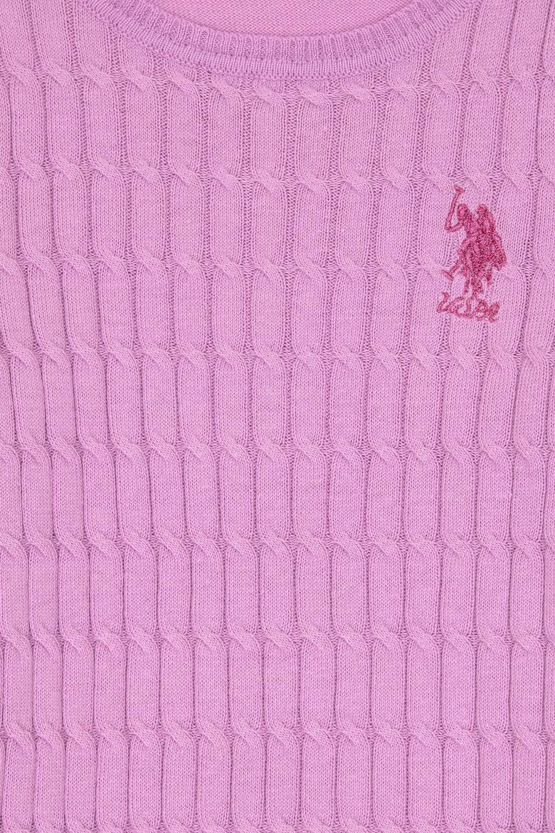 Kız Çocuk Lila Basic Bisiklet Yaka Kazak - 50288894016