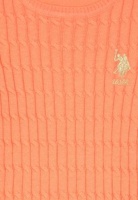 Kız Çocuk Somon Basic Bisiklet Yaka Kazak - 50288894086