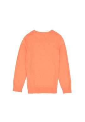 Kız Çocuk Somon Basic Bisiklet Yaka Kazak - 50288894086