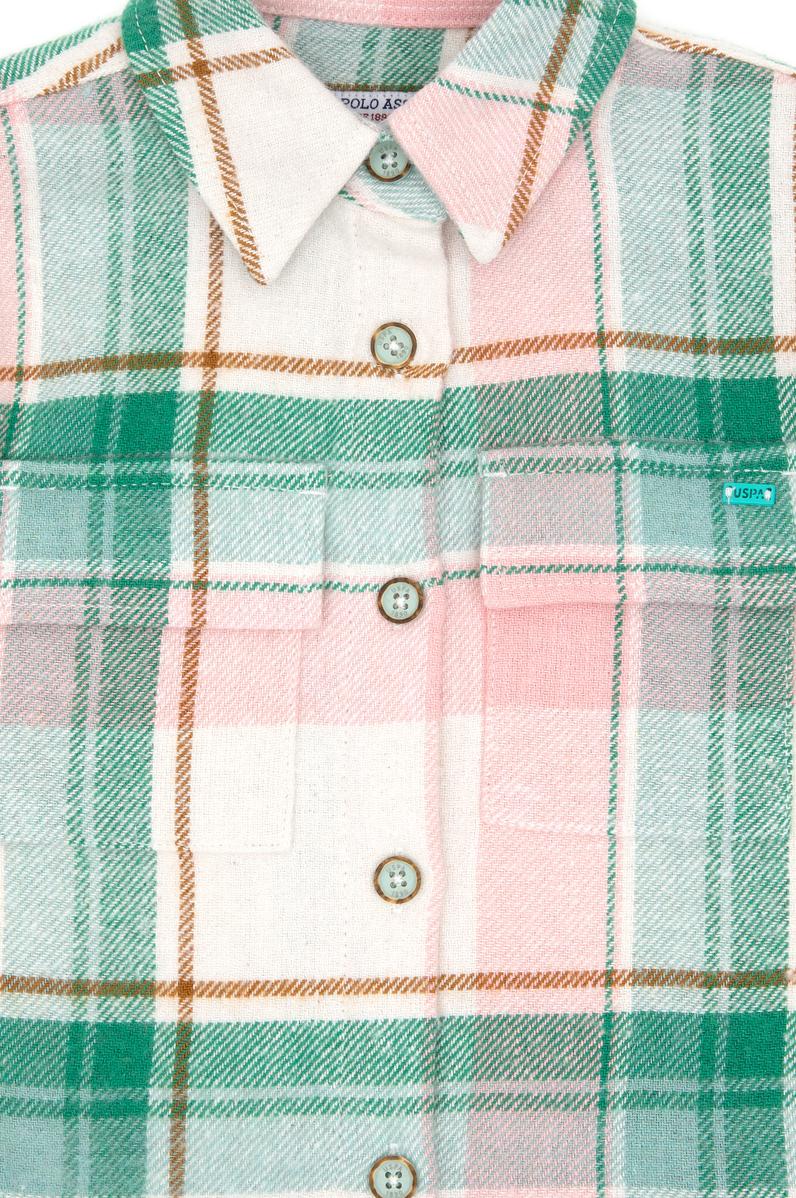 Kız Çocuk Somon Uzun Kollu Gömlek