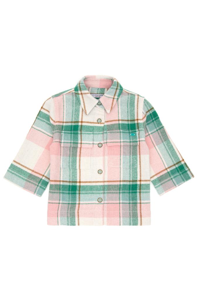 Kız Çocuk Somon Uzun Kollu Gömlek