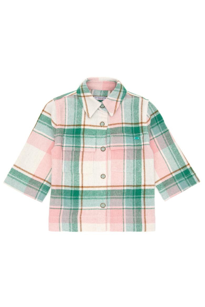 Kız Çocuk Somon Uzun Kollu Gömlek