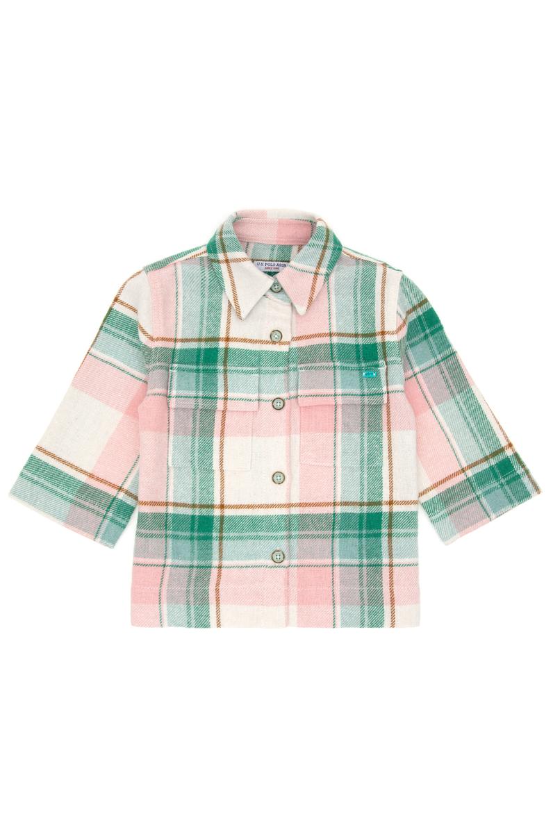 Kız Çocuk Somon Uzun Kollu Gömlek