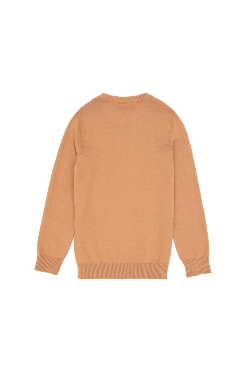 Erkek Çocuk Camel Basic Bisiklet Yaka Kazak