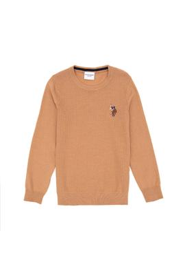 Erkek Çocuk Camel Basic Bisiklet Yaka Kazak - 50288890068