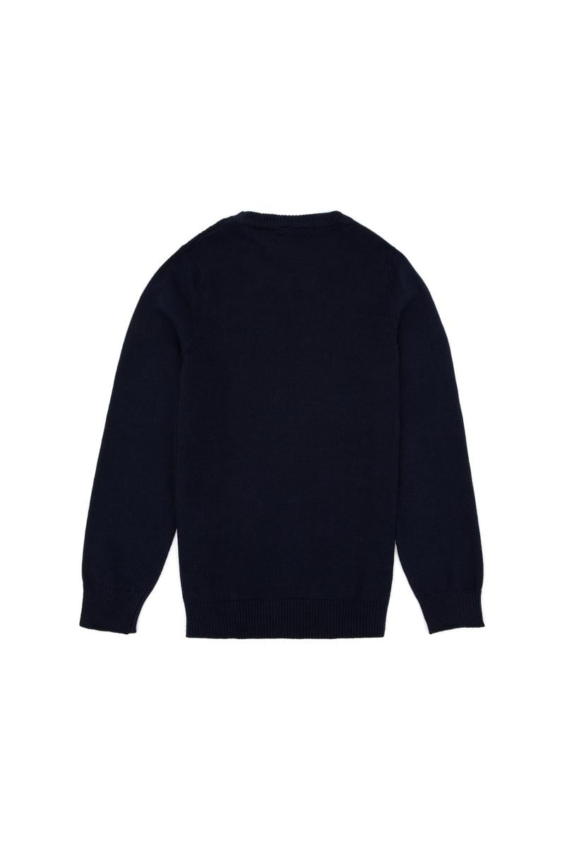 Erkek Çocuk Lacivert Basic Bisiklet Yaka Kazak