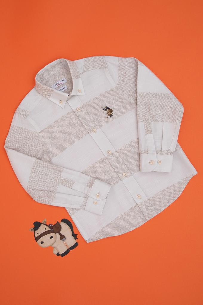 Erkek Çocuk Taş Uzun Kollu Gömlek