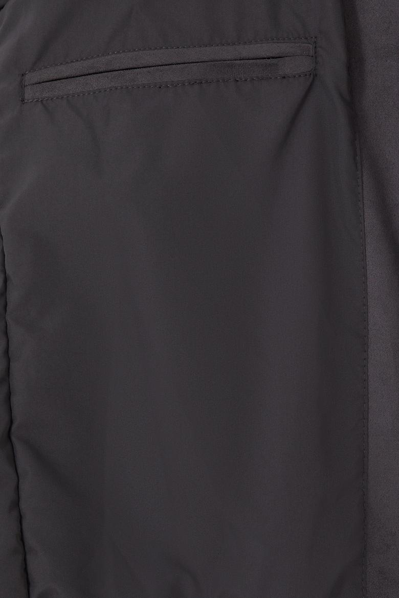 Erkek Gri Deri Ceket - 50297245011