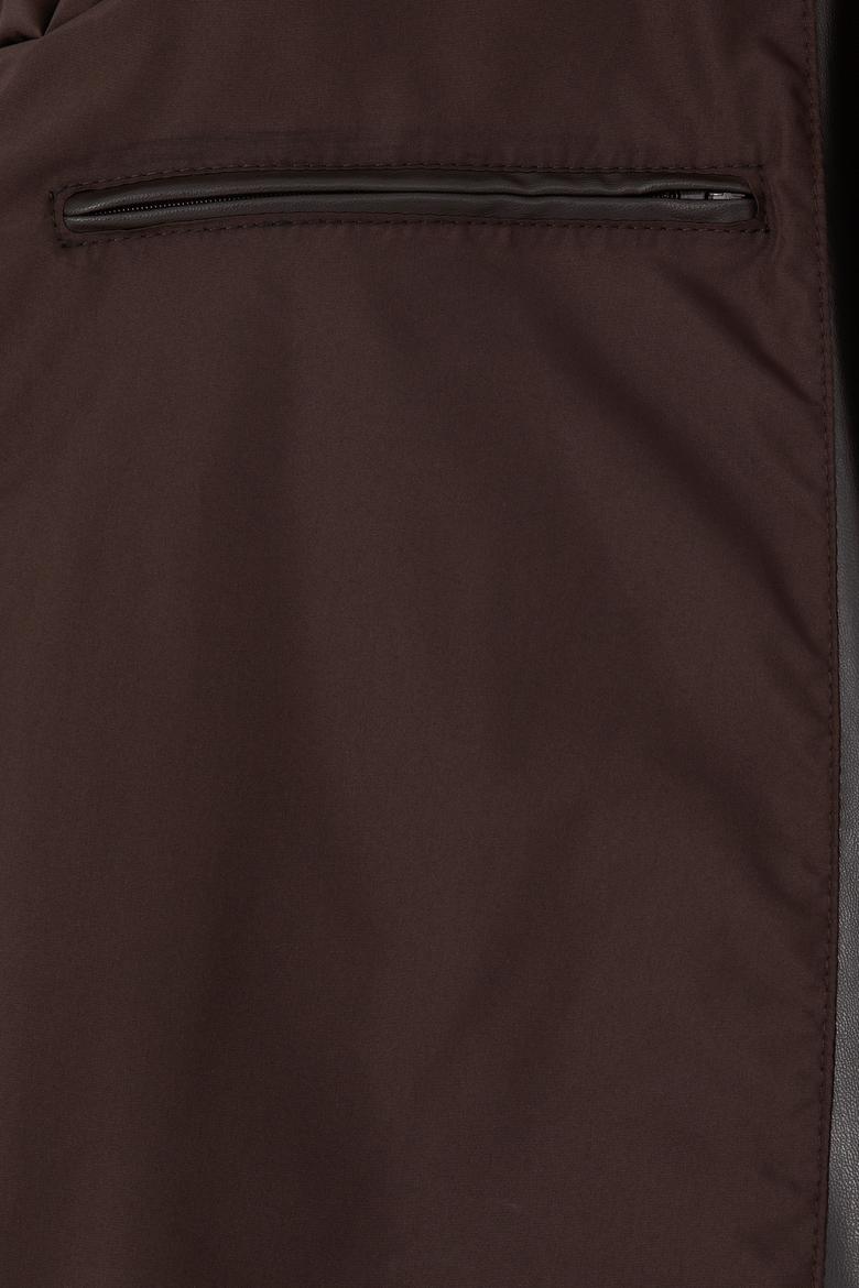 Erkek Kahverengi Deri Ceket - 50297253006