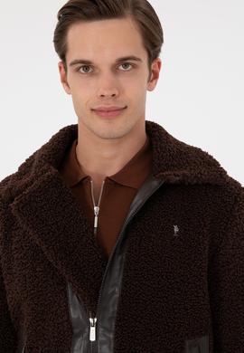 Erkek Kahverengi Deri Ceket - 50297253006