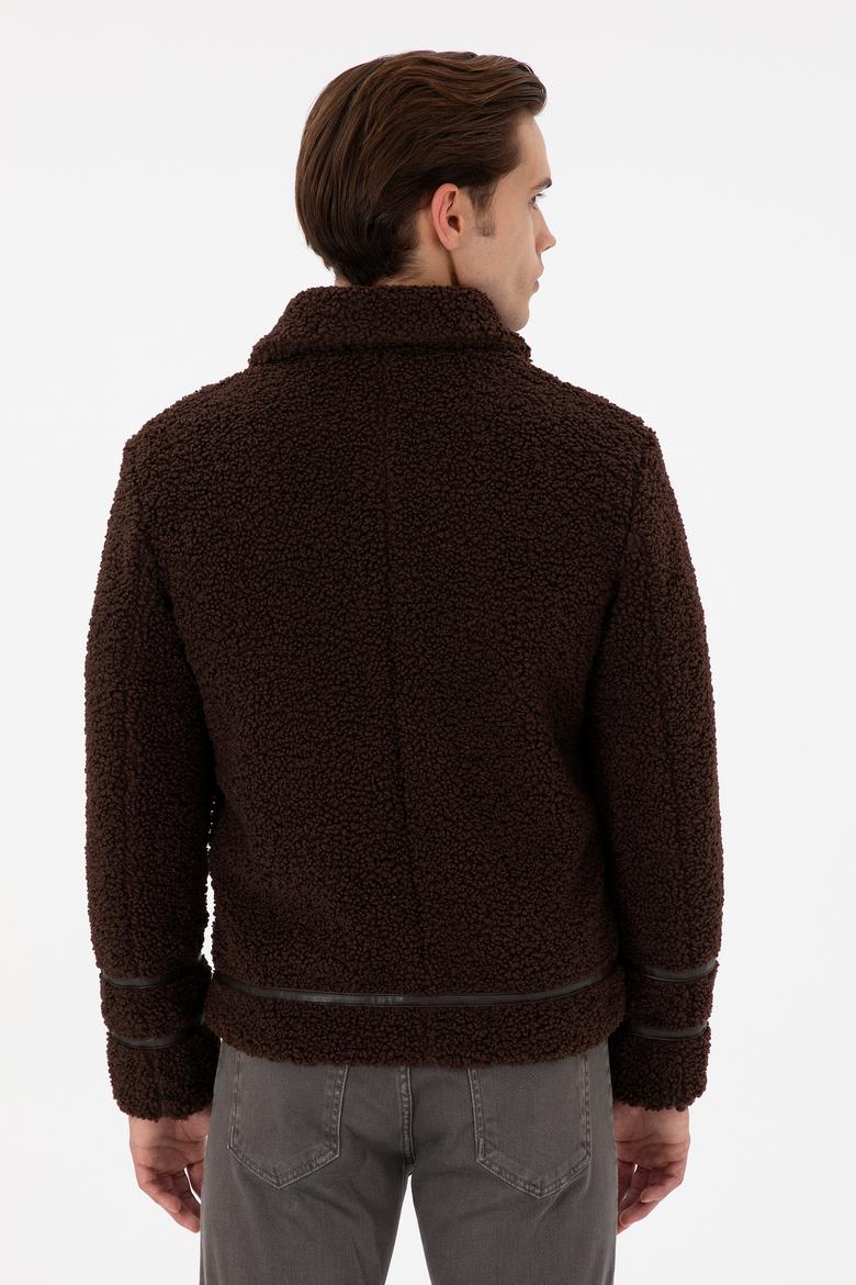 Erkek Kahverengi Deri Ceket - 50297253006