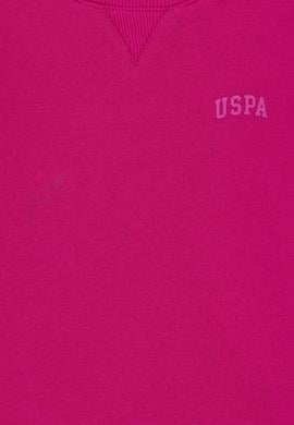 Kız Çocuk Fuşya Şardonlu Bisiklet Yaka Basic Sweatshirt - 50297451038