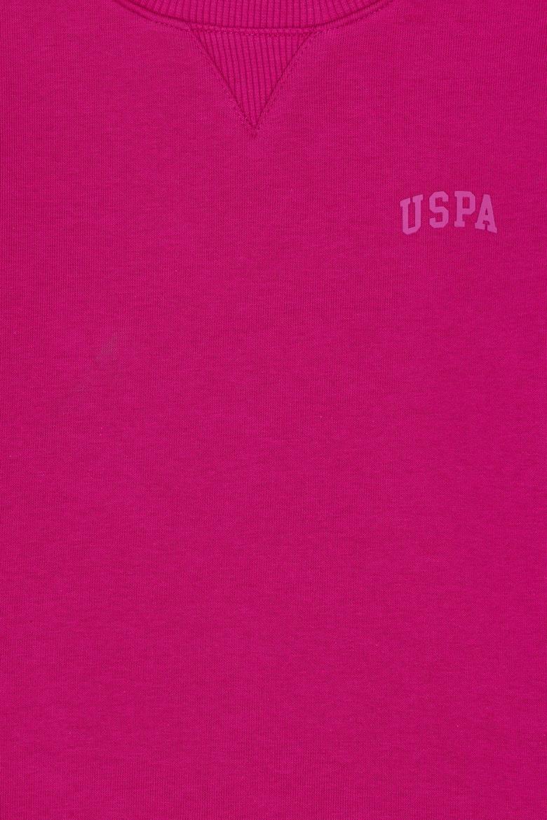 Kız Çocuk Fuşya Şardonlu Bisiklet Yaka Basic Sweatshirt - 50297451038