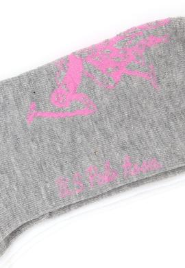 Kadın Gri Melanj Çorap - 50295765005