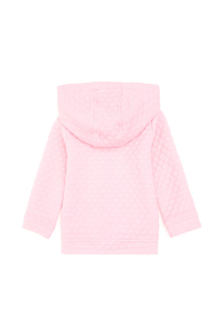 Kız Bebek Fermuarlı Pembe Sweatshirt - 50297295012