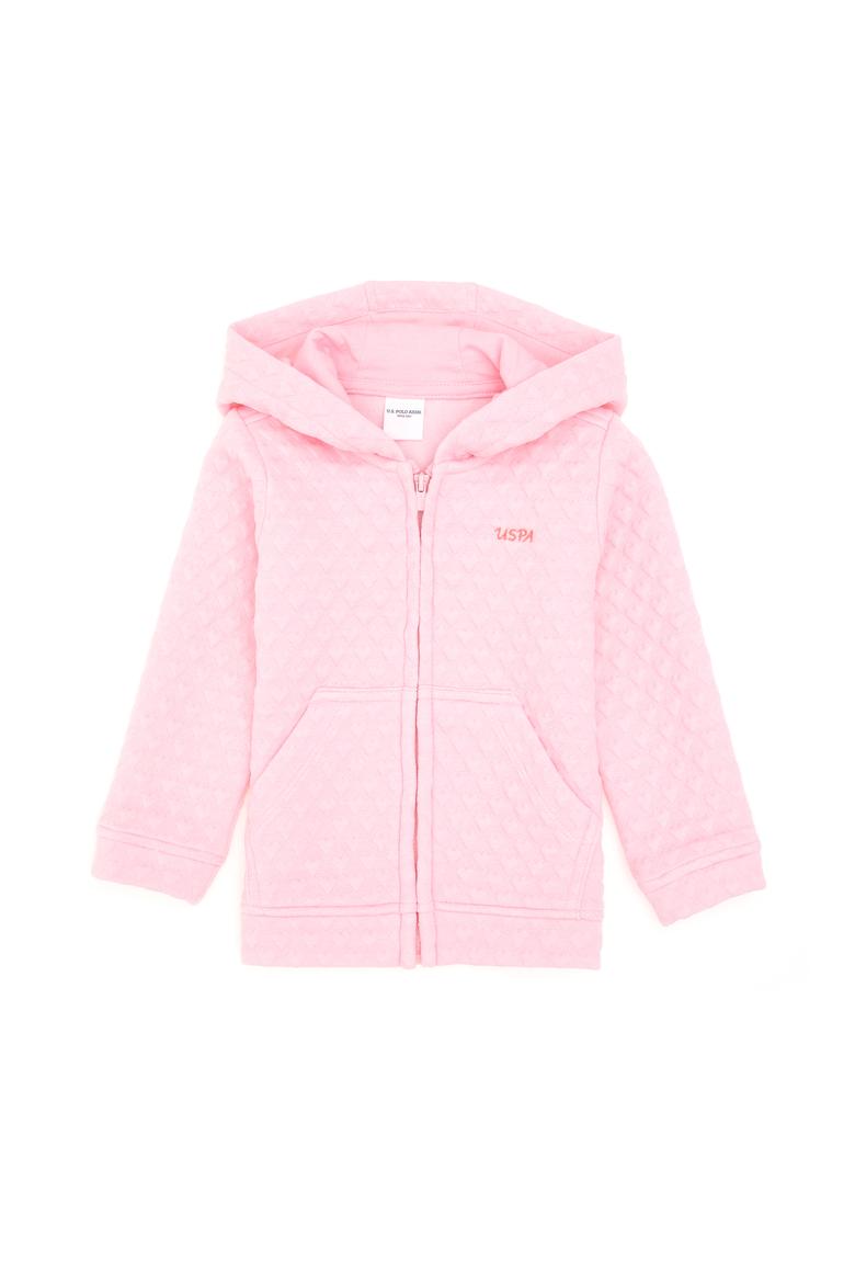 Kız Bebek Fermuarlı Pembe Sweatshirt