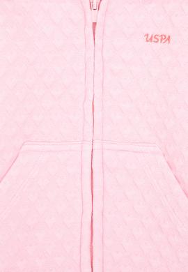 Kız Bebek Fermuarlı Pembe Sweatshirt - 50297295012